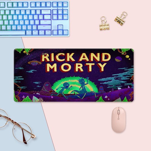 Anime gaming mouse pad rick - pad,