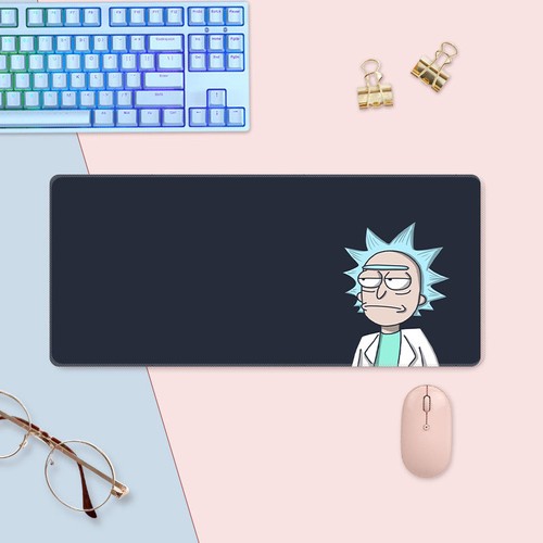 Anime gaming mouse pad rick - gaming,