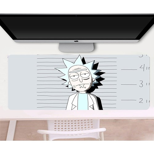 Anime gaming mouse pad rick - pad,